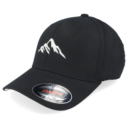 Wild Spirit - Schwarz Flexfit Cap - Mountain 3d White/Black Flexfit @ Hatstore
