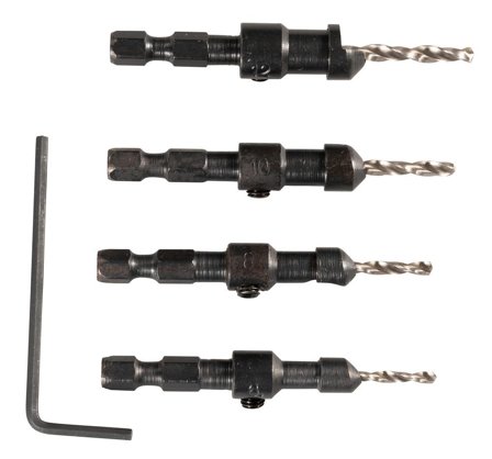 Makita D-73455 Borrsats med försänkare, 4 delar, Borra & mejsla