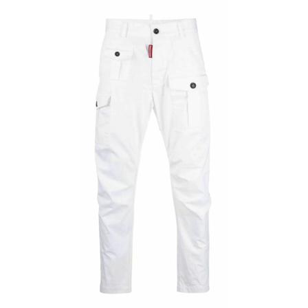 Dsquared2, Cargo Trousers Biały, Mężczyzna, Rozmiar: 3XL