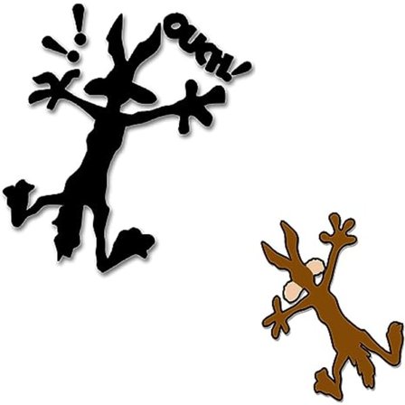 2 kpl 9,8" 5,9" heijastava lommokorjaus auton tarra, sarjakuva Coyote Splat osui seinään ovi autot kannettava tietokone kuorma-auton puskuri ikkuna 