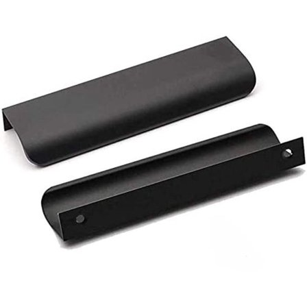 5 x 128mm Møbelgreb Sort Aluminium Profilgreb Skab