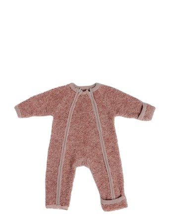 Smallstuff Jumpsuit W. Zipper, Bouclé Merino Wool, Rose - Pink - 80/86