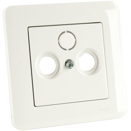 Schneider Electric Exxact Antennuttag infälld centrumplatta, Antennmateriel