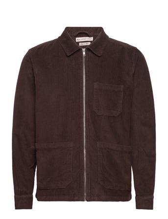 Matt Corduroy Jacket Gots Overshirts Light Jackets Brun By Garment Makers*Betinget Tilbud