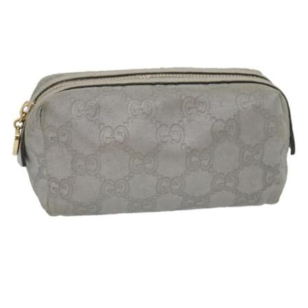 Gucci Vintage, Pre-owned Nylon Pouch Grijs, Dames, Maat:ONE Size