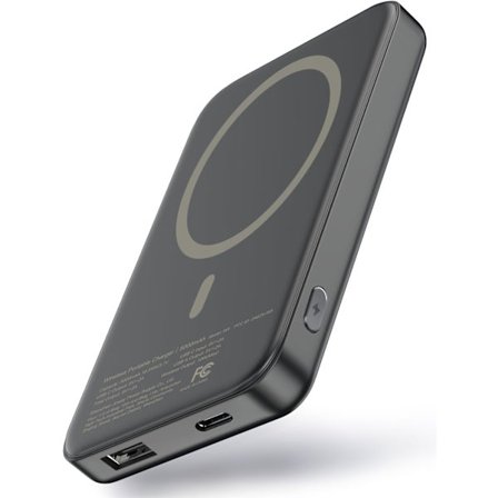 For MagSafe Bærbar Lader, 22.5W 10000mAh Trådløs Magnetisk Powerbank (Svart)