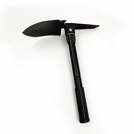 Jinyi militær foldeskovle, multifunktionel mini foldbar skovl Survival Spade Forskansningsværktøj med bærepose til camping, vandreture, trekking,
