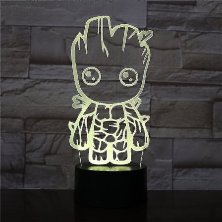 3d Liten Nattlampa Baby Groot Led Nattlampa