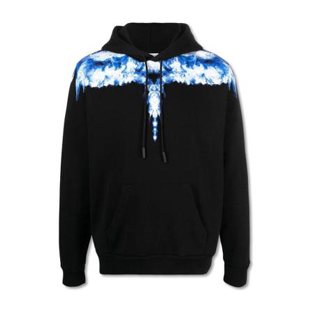 Marcelo Burlon Smoke Wings Regular Hoodie , Zwart , Heren , Maat: M
