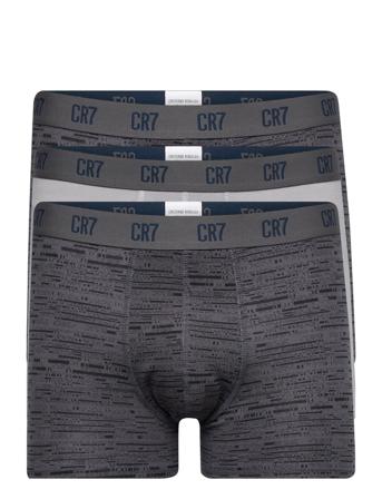 Cr7 Basic W Aop, Trunk, 3-Pack Grey CR7