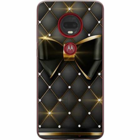 Motorola Moto G7 Plus Genomskinligt Skal Gyllene Rosett