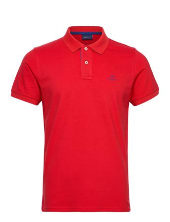 Contrast Collar Pique Ss Rugger Polos Short-sleeved Rød GANT