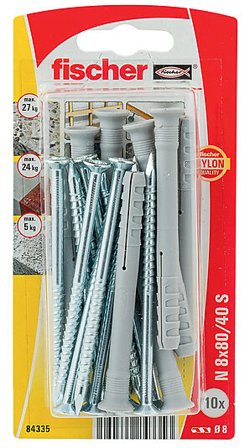 FISCHER SPIKERPLUGG N ZK 8X80MM 10STK