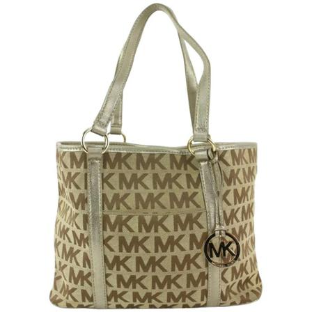 Michael Kors Pre-owned, Pre-owned Shoulder Bags Beige, Dames, Maat:ONE Size