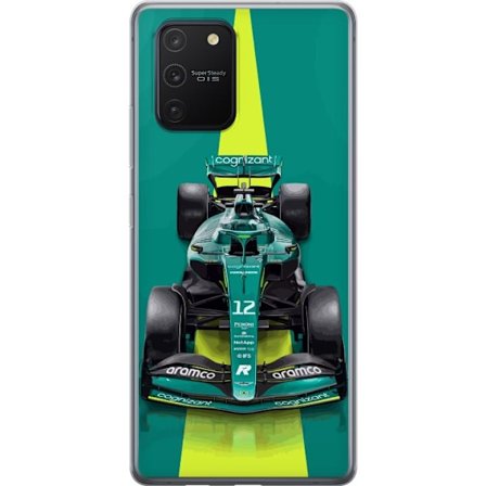 Yhteensopiva Puhelinkuori Samsung Samsung Galaxy S10 Lite Aston Martinin Formula 1 -auto vihreässä kilpailumuotoilussa, jossa on moderni studiosentu