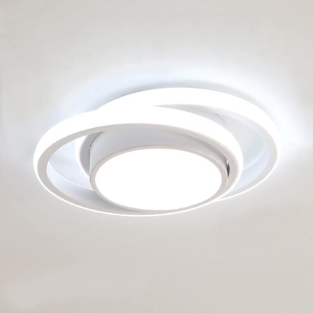 LED Taklampe, 32W 2350LM Lysarmatur, 28cm Diameter Rund Moderne Design Taklampe, Kaldhvit 6500K