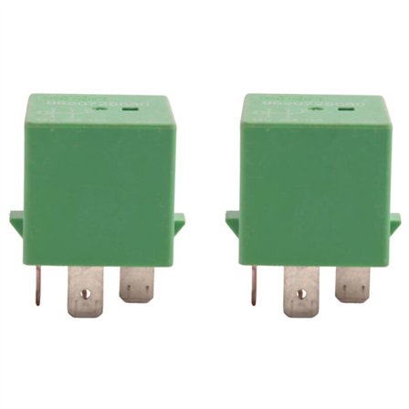 2X 12V 35A 5-stifts kylfläktrelä grönt 6547TX för 206 207 306 307 406 407 807