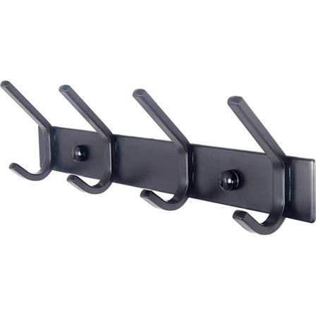 Knage til vægmontering, 4 knager til ophængning af frakker, kraftig