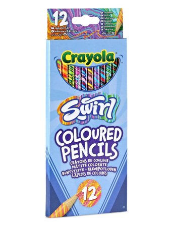 Crayola 12 Swirl Coloured Pencils Patterned Crayola