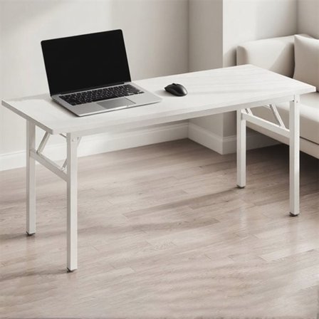 Sammenleggbart skrivebord 140x60x75cm - Hvit