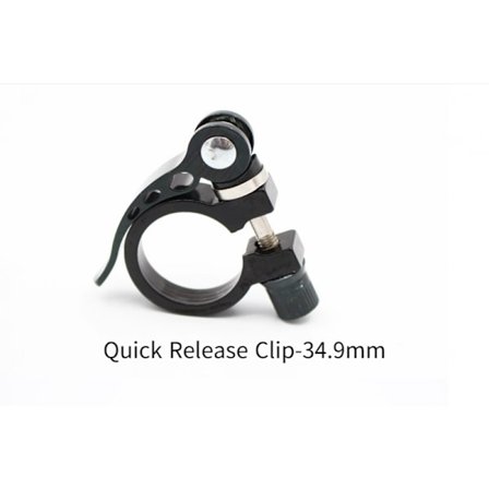 Två klämmor för sadelrör till mountainbike, klämma för sadelrör till cykel, klämma för sadelstolpe till racercykel (snabbspänne-34,9 mm (svart))