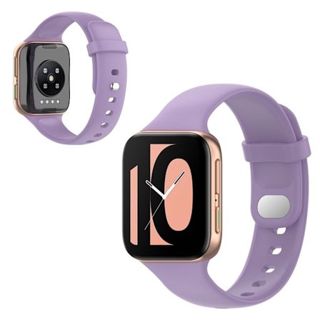 Oppo Watch (46mm) yksinkertainen silikoninen kellonauha - Vaaleanvioletti