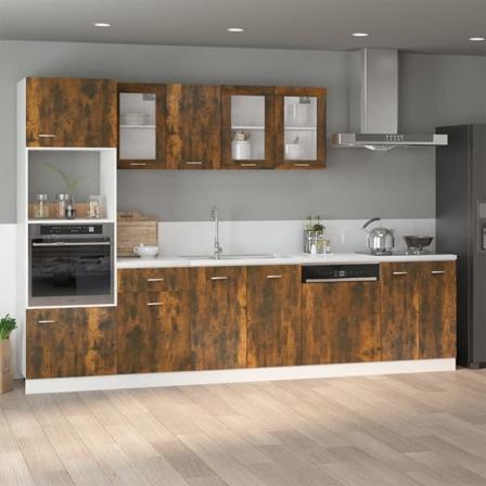 vidaXL Underskåp rökfärgad ek 60x46x81,5 cm konstruerat trä Brun
