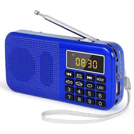 J-725 Radio FM Kannettavat Radiot Digitaalinen Radio Ladattava Radio USB/SD/TF/AUX-soitin Taskulamppu Herätyskello LED-näyttö_Yllätys