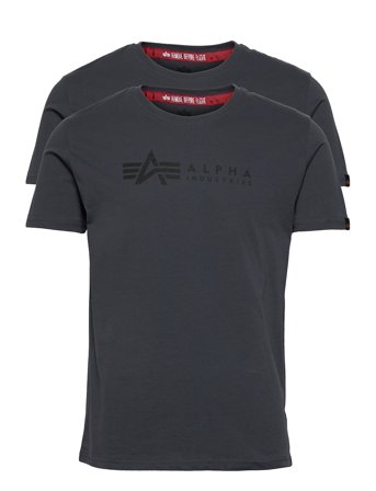 Alpha Industries Alpha Label T-Shirt 2 Pack - Black - M