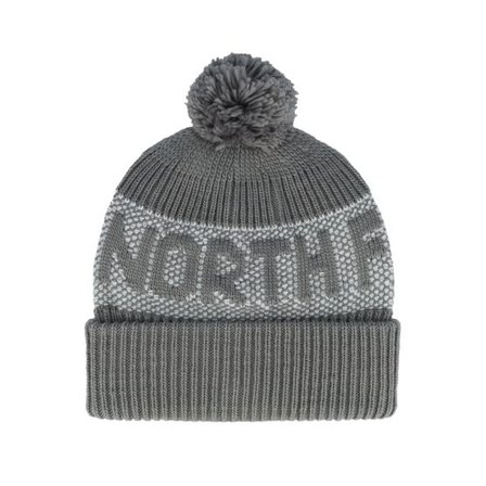 The North Face - Grå pom Beanie - Retro Cabin Beanie Smoked Pearl/Hi Pom @ Hatstore