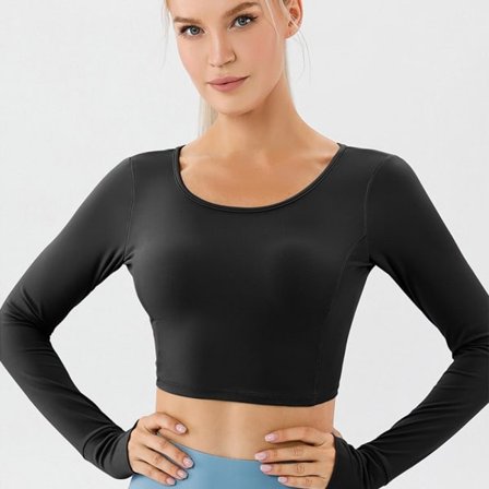 IC Pitkähihainen Treenitoppi, Athletic Running - Musta