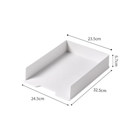 Stakbar papirbakke - Skrivebordsdokument, brev- og filorganiseringsbakke - Sælges separat (hvid)(hvid)