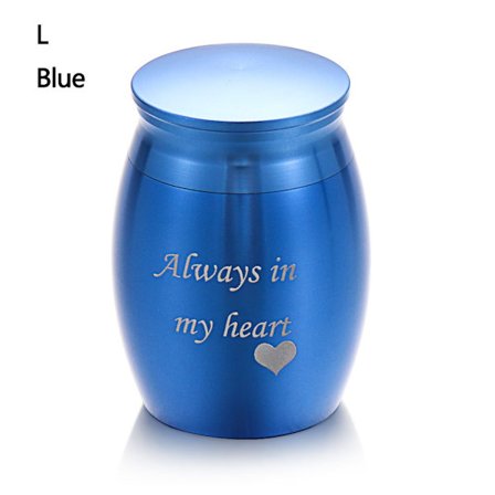 Kremeringsurnor för husdjur Askhållare Minnesak BLÅ L Blue L