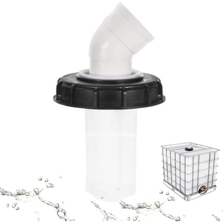 45° IBC Tanklåg med vaskbart nylonfilter til 1000L IBC regnvandstank, IBC lågfilter IBC tanktilbehør, 165mm nylon regnvandsfilter