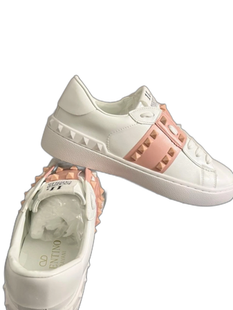 Valentino Rockstud sneakers vit/rosa