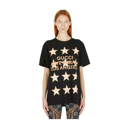 Gucci, T-Shirts Czarny, Kobieta, Rozmiar: S