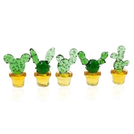 5 st glaskaktus handblåsta figurer glas miniatyrkaktus ökenväxter Samlarföremål Hembordsdekoration Prydnad