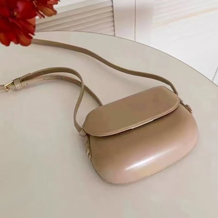 Kvinner Crossbody Bag Klaff Håndveske BEIGE