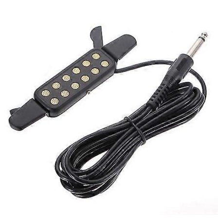 Klassiset mikrofonit Säädettävä sähköinen äänenvoimakkuuden anturi akustiselle kitaralle lisävarusteilla (1 kpl, musta) cy