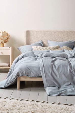 Jotex - Dynetrekk i Sateng Grå - NEZZIE - Kjøp Sengesett hos Jotex