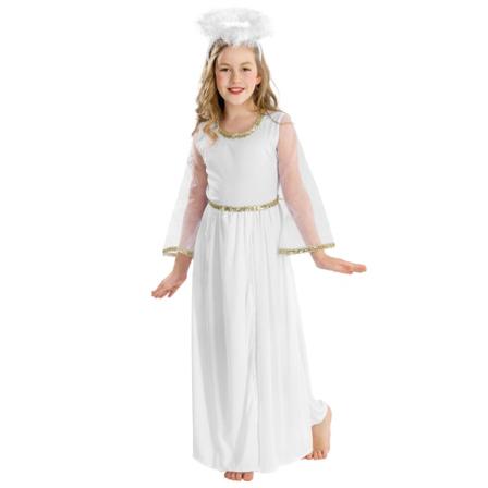 Tectake Maskeraddräkt Flicka Förtrollande Ängel White 116 (5-7y)