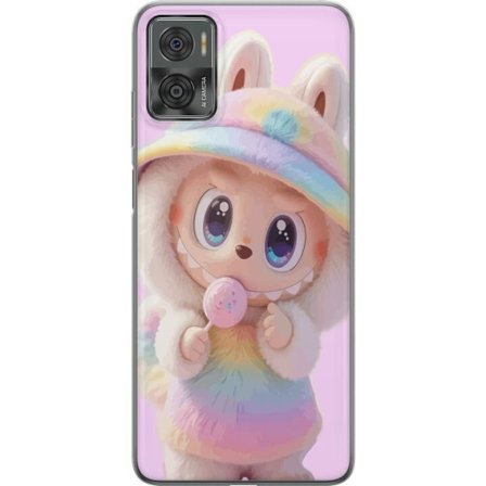 Kompatibel Mobilcover til Motorola Moto E22i Monster kanin dukke vinyl figur sjove udtryk