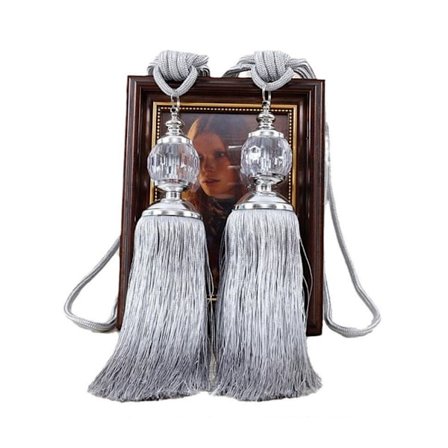 Par gardinbindning kristall tofsar gardin hållare