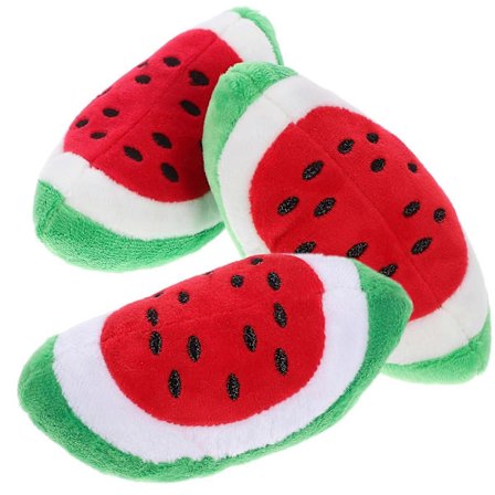 Hunde Plys Legetøj Tegneserie Vandmelon Tygelegetøj til Hunde 3 stk. Plys Legetøj[D]