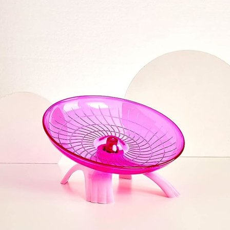 Lille Dyr Plastik Løbehjul 18cm Skridsikker Skive til Hamster