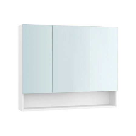 Rootz Cloud White -kylpyhuonekaappi - Säilytysyksikkö - Lastulevy - Lasi - 16,5 cm x 90 cm x 75 cm - Kevyt - Max. Staattinen kuorma 15 kg