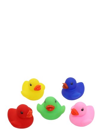 Bathtoys, Rainbow Ducks, 5-Pack Patterned Rätt Start