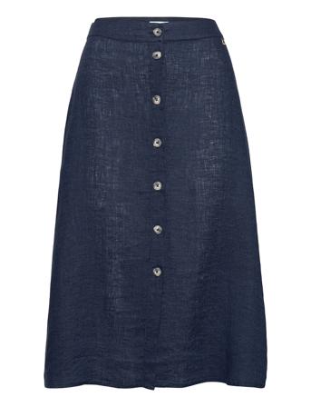 Nathalie Linen Skirt Blue Morris Lady