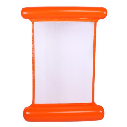 Bärbar flytande uppblåsbar vattenbädd hopfällbar hängmatta simbassäng flytande stol orange