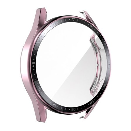 ENKAY Huawei Watch GT 3 (46mm) electroplated scale cover + tempered glass - Pink